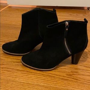 Gap Black Suede Heeled Booties 8